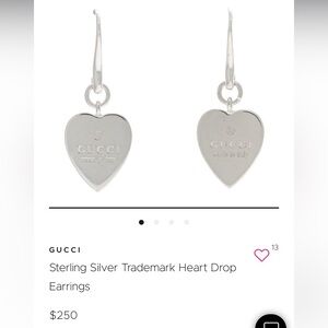 Gucci heart earrings